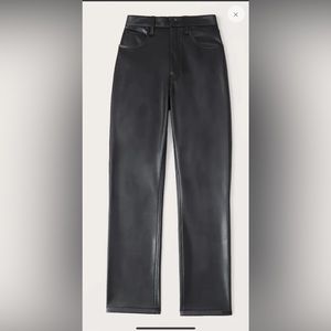 Abercrombie Vegan Leather 90s Straight Pants